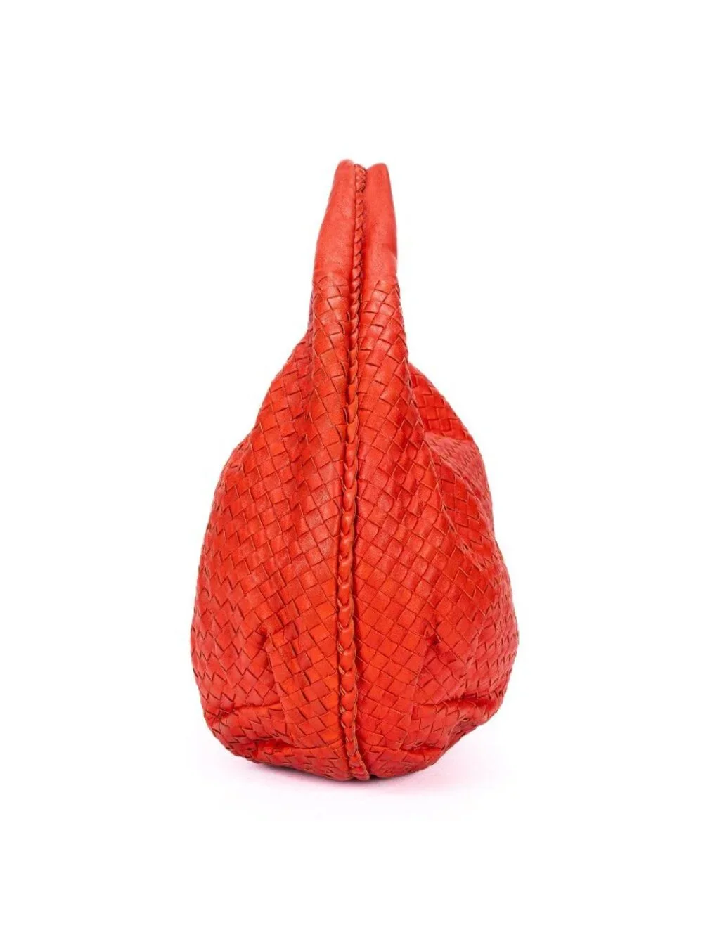 Bottega Veneta Large Hobo Red Intrecciato Leather